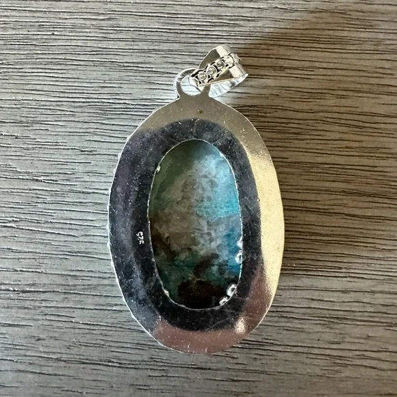 0294 Jasper Pendant Handmade Silver Gemstone Statement Jewelry - Picture 6 of 8